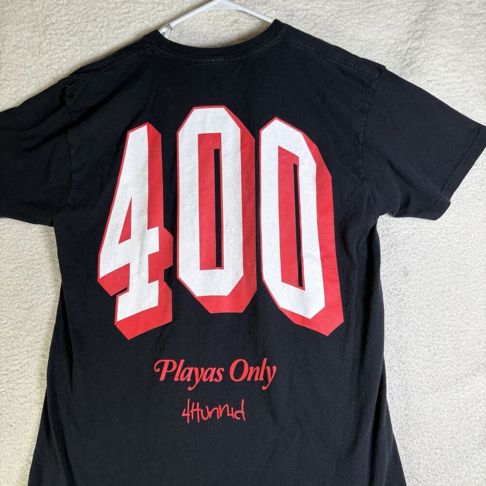 YG 4 Hunnid Shirt Mens XL Black Short Sleeve Big Graphic Tee Rap Hip Hop
